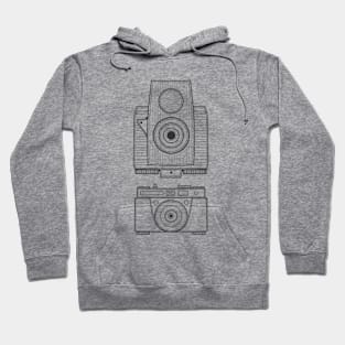 Line Art Vintage Camera Hoodie